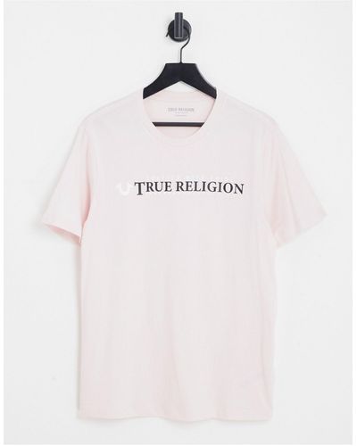 True Religion T-shirt Met Print - Naturel
