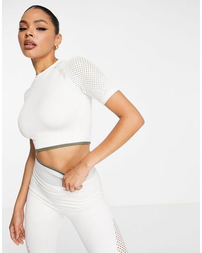 Ivy Park Adidas Originals X Knit Crop Top - White