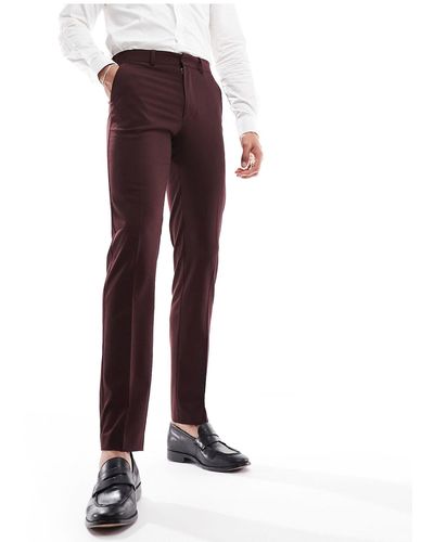ASOS Slim Suit Pants - Red