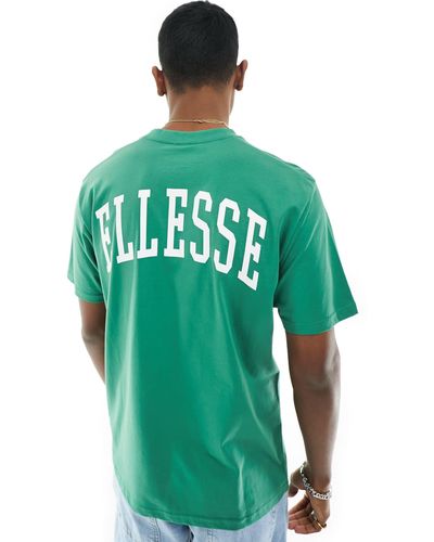 Ellesse Harvardo - t-shirt stile college con stampa sul retro - Verde