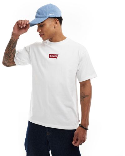 Levi's Camiseta con logo central en forma - Blanco