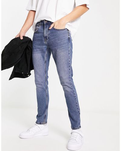 Pull&Bear Jeans slim lavaggio medio - Blu