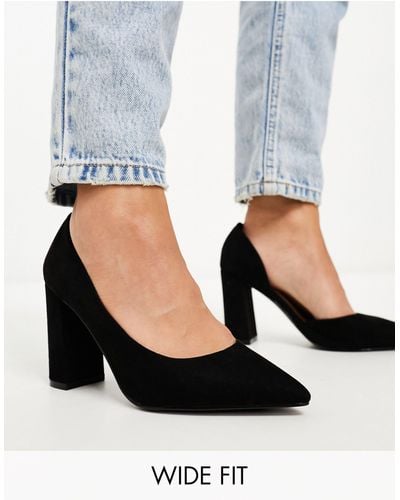 ASOS Wide Fit Winston D'orsay High Heeled Shoes - Black