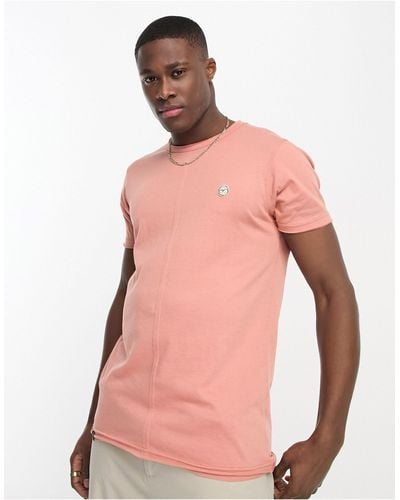 Le Breve Boxy Fit Split Seam T-shirt - Pink