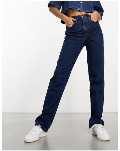 Abercrombie & Fitch Jeans dritti anni '90 lavaggio scuro - Blu