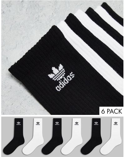 adidas Originals Trefoil 6 Pack Socks - Black
