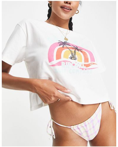 Rip Curl Rip Curl - Sunny Paradise - Cropped T-shirt - Wit