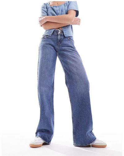 Levi's Jean ample à taille ultra-basse - moyen délavé - Bleu