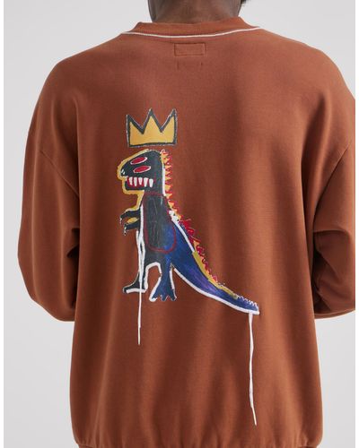 Lee Jeans X Jean-michael Basquiat Capsule Back Artwork Print Sweatshirt - Brown