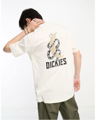 Dickies Lake Oswego - T-shirt Met Print Van Maan En Slang Op - Naturel