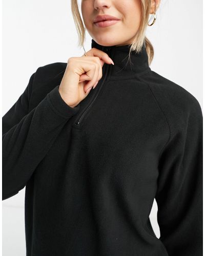Threadbare Fitness Zip Through Fleece - Black