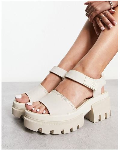 Timberland Everleigh Ankle Strap Sandals - Natural