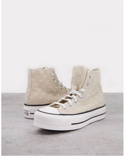 Converse – chuck taylor lift hi – sneaker mit plateausohle und lochstickerei - Mehrfarbig