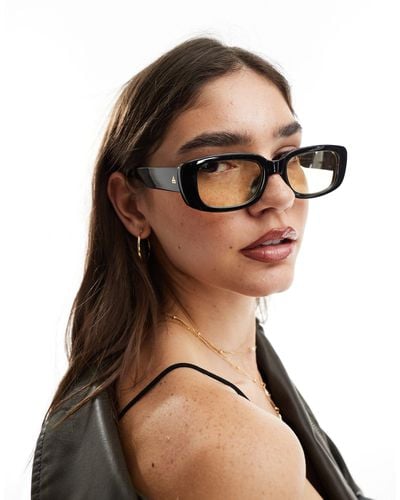 Aire X Asos Ceres Rectangle Sunglasses - Brown