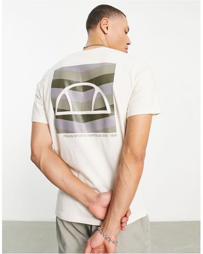 Ellesse Sestra - t-shirt sporco con stampa sul retro - Neutro