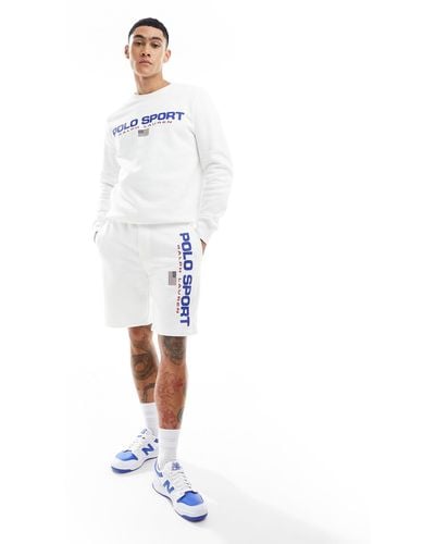 Polo Ralph Lauren Sport Capsule Logo Leg Sweat Shorts - White