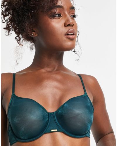 DKNY Intimates - reggiseno sfoderato color giada scintillante - Blu