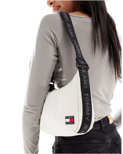 Tommy Hilfiger Essential daily - sac porté épaule - crème - Gris