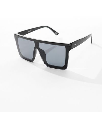 ASOS Gafas negras cuadradas con lentes ahumadas - Negro