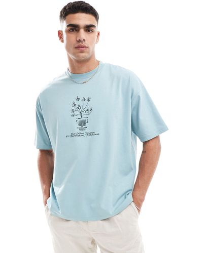 ASOS – oversize-t-shirt - Blau