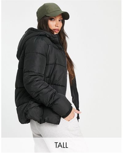 Pieces Hooded Padded Jacket - Black