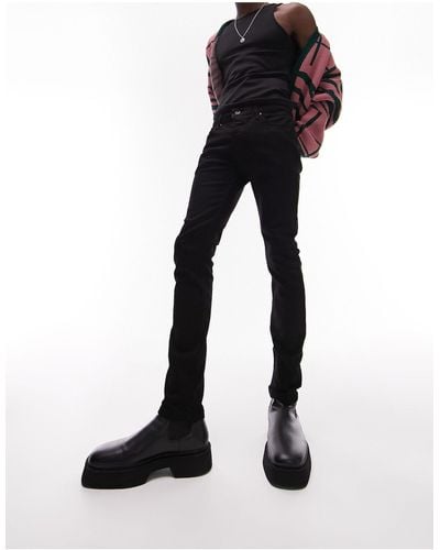 TOPMAN Stretch Skinny Jeans - Black
