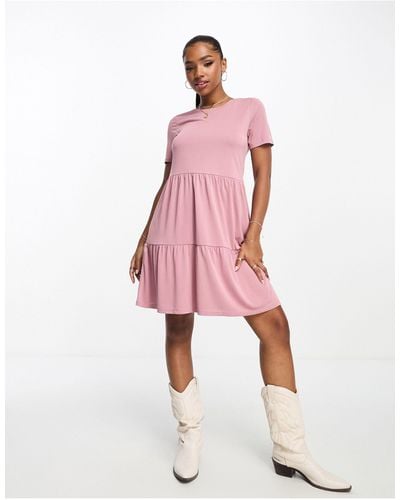 Vero Moda Smock Mini Dress - Pink
