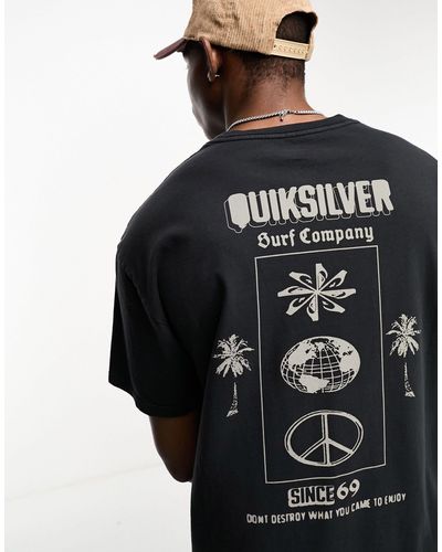 Quiksilver – quik ways – t-shirt - Schwarz