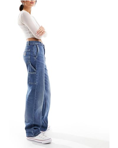 Carhartt – pierce – gerade geschnittene jeans - Blau