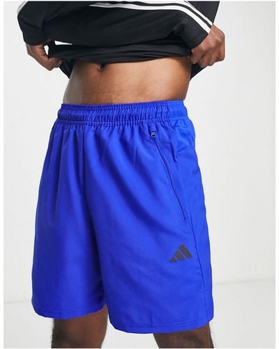 adidas Originals Adidas - Training - Train Essentials - Short Met 3-stripes - Blauw