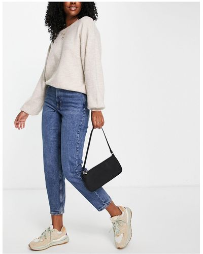 Pull&Bear Smalle Mom Jeans - Blauw