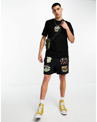Coney Island Picnic Pantalones cortos s con estampado "observe and reflect" - Negro