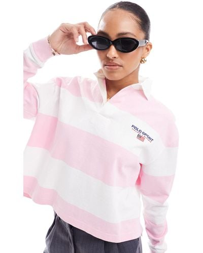 Polo Ralph Lauren Sport Capsule Rugby Polo Shirt With Logo - Pink