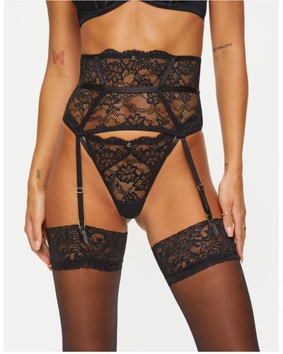 Ann Summers Sexy Lace Planet Waspie - Black