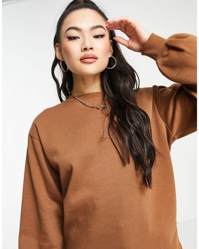 Threadbare Dixie Oversized Sweatshirt - Brown