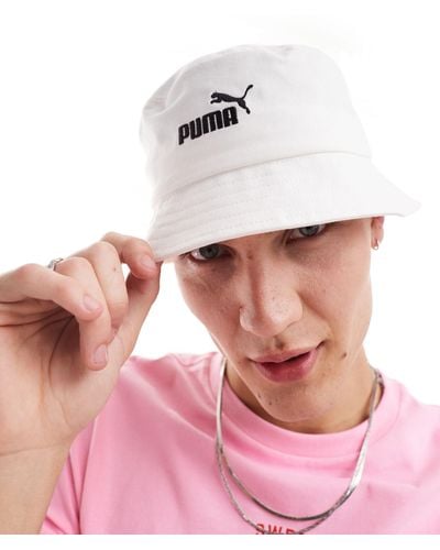 PUMA Logo Bucket Hat - White