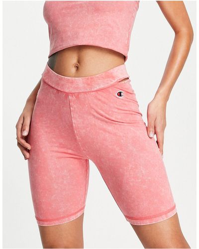 Champion legging Shorts With Small Logo - Pink