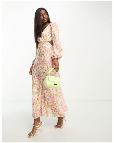 Forever New Long Sleeve Maxi Dress - Natural