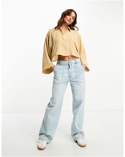 ASOS Cropped Cheesecloth Shirt - Multicolour
