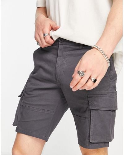 Only & Sons Slim Fit Cargo Shorts - Grey