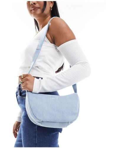 Levi's Denim Shoulder Bag With Logo - White