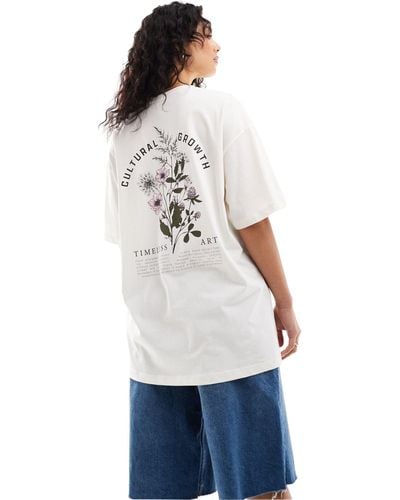 ONLY 'timeless Art' Back Graphic Boyfriend Fit T-shirt - White