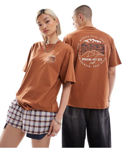 Dickies Camiseta tostada con estampado en la espalda stanardsville - Marrón