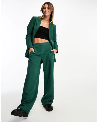 Pieces Wide Leg Trousers Co-ord - Green