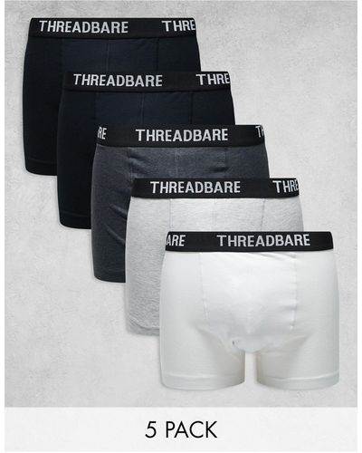 Threadbare – 5er pack unterhosen - Weiß