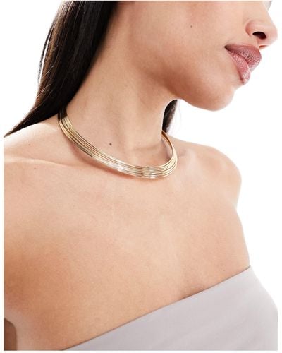 ASOS Torque Choker With Multi Wire Design - Natural