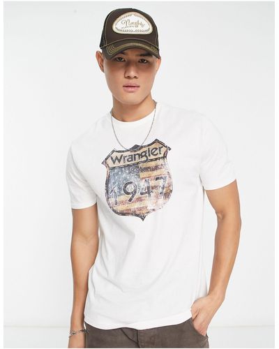 Wrangler Americana - T-shirt - Wit