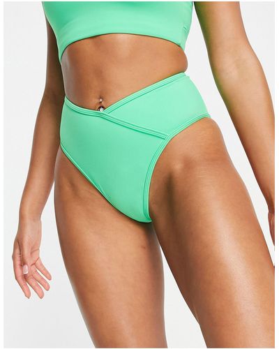 ASOS 4505 Active Swim Bikini Bottoms With Cross Front Detail - Green