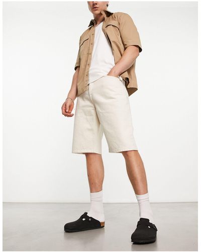 Dr. Denim Omar Relaxed Fit Straight Leg Shorts - Natural
