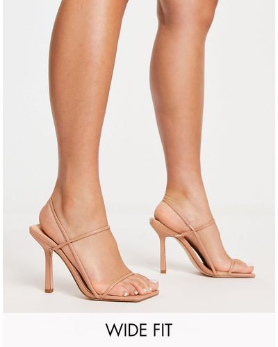 Public Desire Rayelle Heeled Sandals With Square Toes - Pink